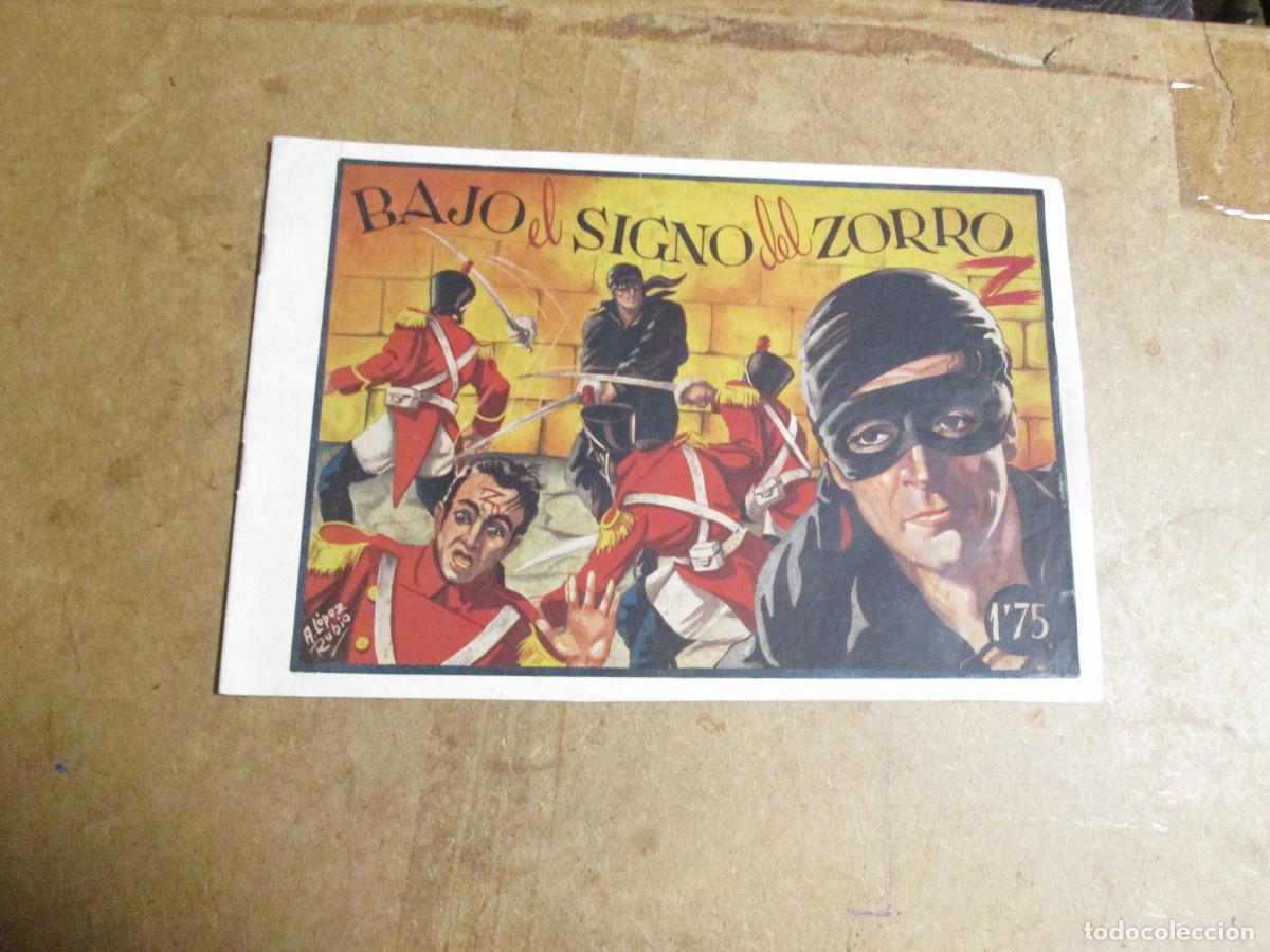 Comics: bajo el signo del zorro, original editorial rialto, con cromos
