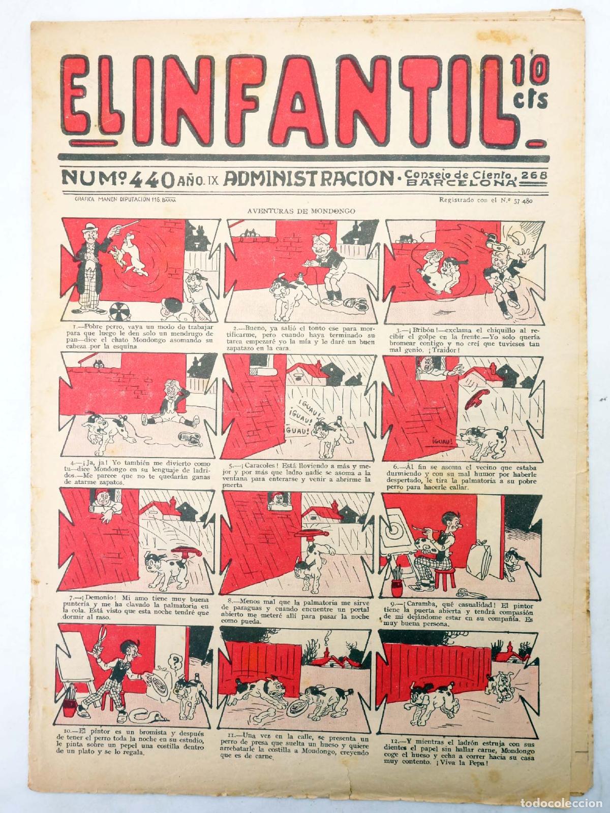 Tebeos: EL INFANTIL 440. A&Ntilde;O IX. Aurora, 1932 - Foto 1