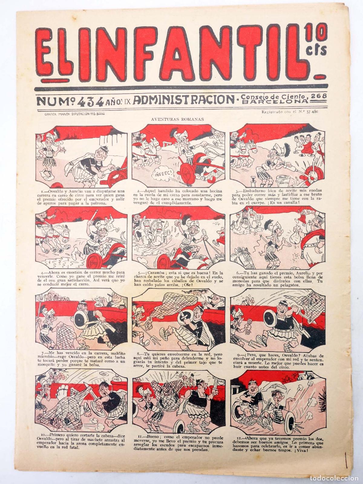 Tebeos: EL INFANTIL 434. A&Ntilde;O IX. Aurora, 1932 - Foto 1