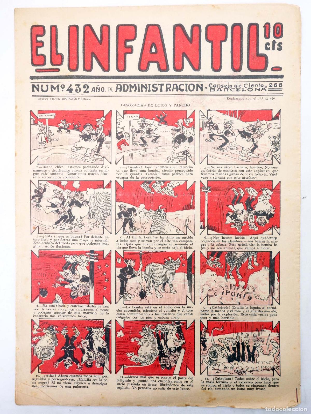 Tebeos: EL INFANTIL 432. A&Ntilde;O IX. Aurora, 1932 - Foto 1