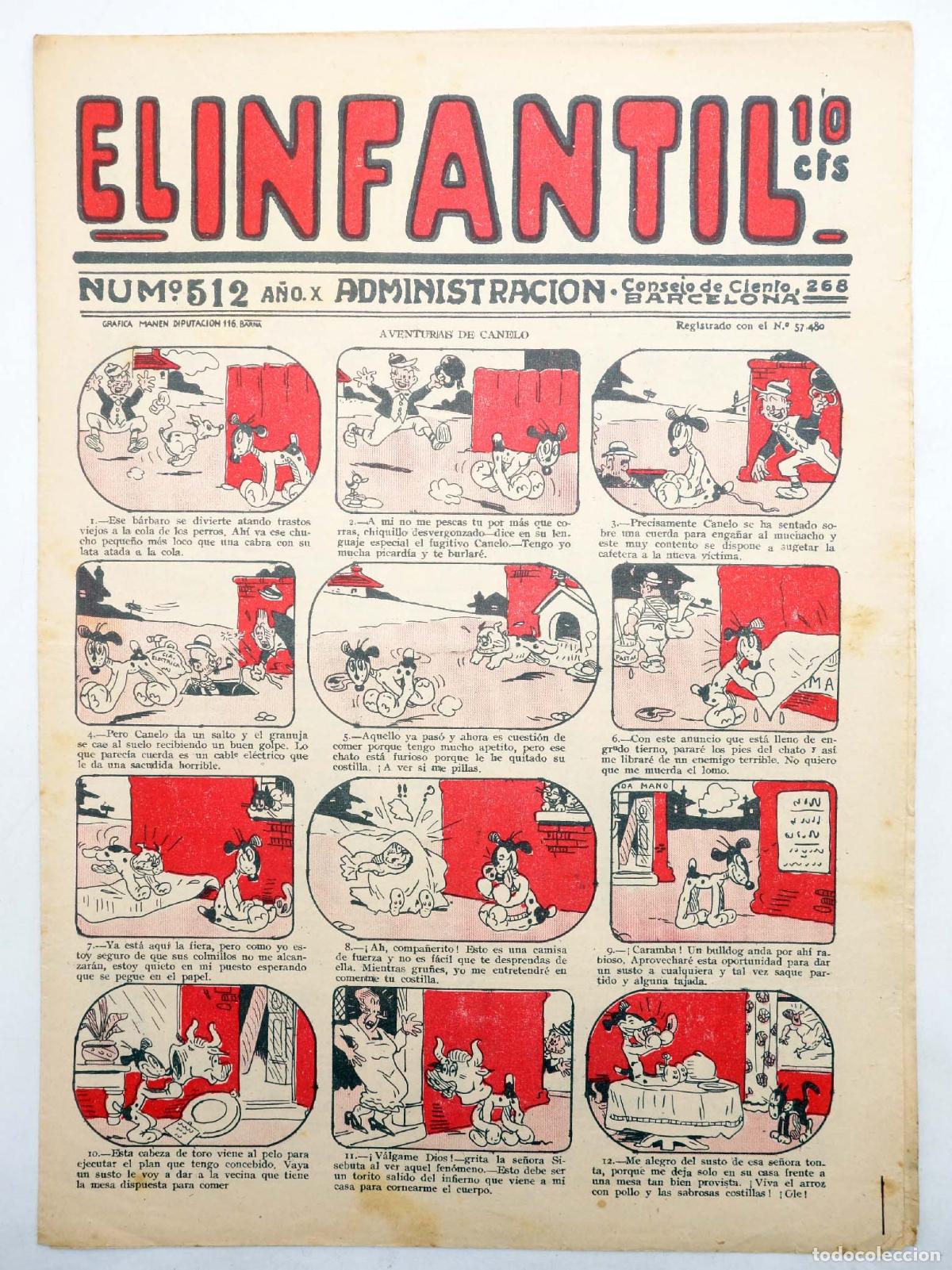 Tebeos: EL INFANTIL 512. A&Ntilde;O X. Aurora, 1933 - Foto 1