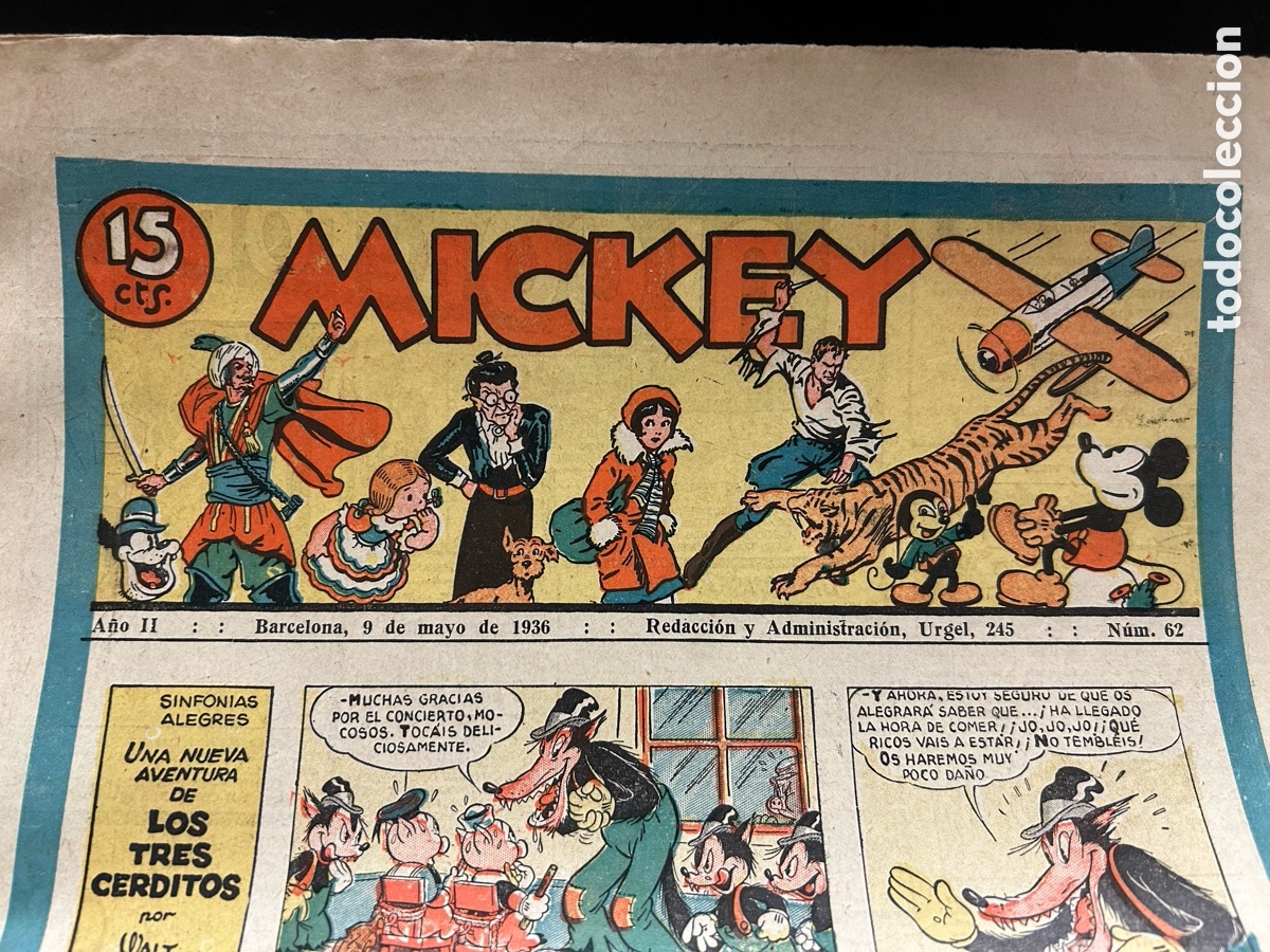 Tebeos: Mickey revista infantil a&ntilde;o 1936, n.62 - Foto 2