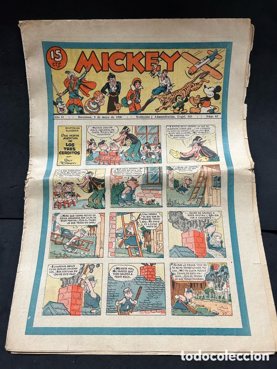 Tebeos: Mickey revista infantil a&ntilde;o 1936, n.62 - Foto 1