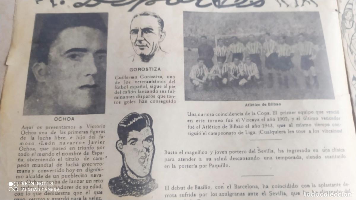Tebeos: FLECHAS Y PELAYOS 288 JUNIO 1944 CON ATHLETIC DE BILBAO - Foto 2