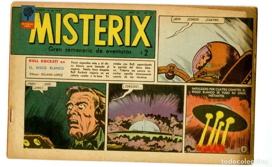 Comics: Misterix - Dibujos: Solano Lopez - Enero 16 de 1959 - A&ntilde;o XII n.531