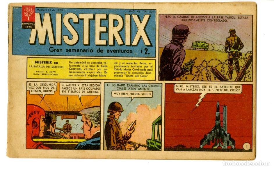 Comics: Misterix - Dibujos: E.Zoppi / Gui&oacute;n: Rennie-Dorest - Marzo 13 de 1959 - A&ntilde;o XII n.539