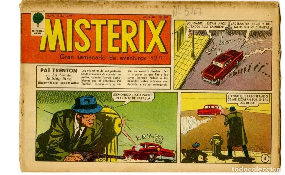 Comics: Misterix - Dibujos: V.H.Arias / Gui&oacute;n: R.Wolfson - Mayo 8 de 1959 - A&ntilde;o XII n.547