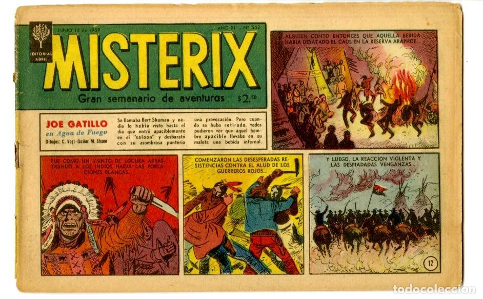 Comics: Misterix - Dibujos: C.Vogt / Gui&oacute;n: M.Shane - Junio 12 de 1959 - A&ntilde;o XII n.552