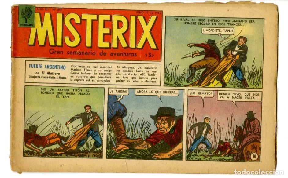 Comics: Misterix - Dibujos: W.Ciocca / Gui&oacute;n: J.Almada - Junio 17 de 1959 - A&ntilde;o XII n.557