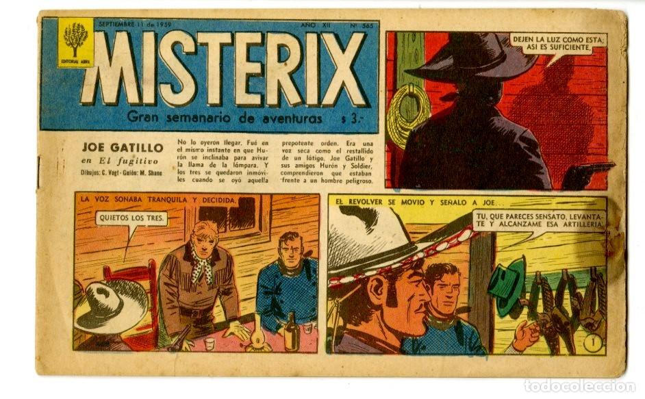 Comics: Misterix - Dibujos: C.Vogt / Gui&oacute;n: M.Shane - Septiembre 1 de 1959 - A&ntilde;o XII n.565
