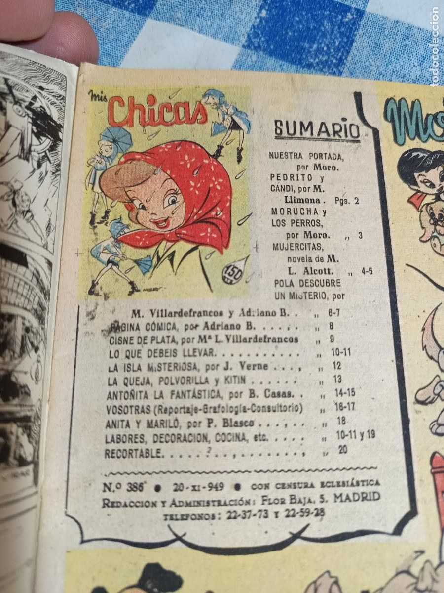 Tebeos: MIS CHICAS N&ordm; 386, (MORO), GILSA 1949, CON RECORTABLE, ORIGINAL - Foto 3
