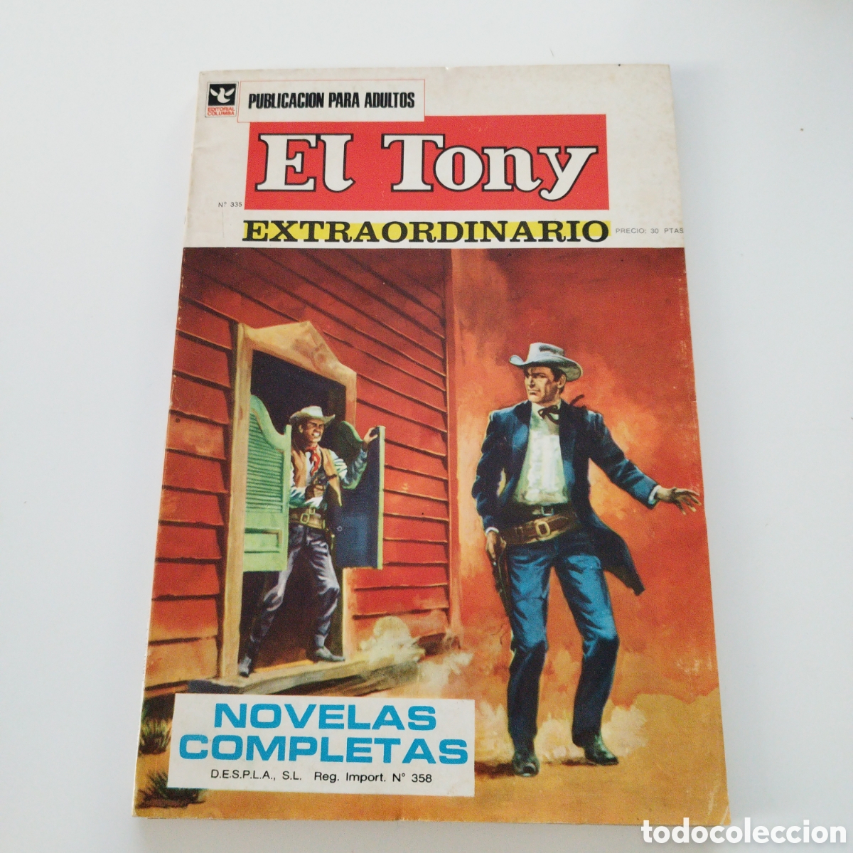 Tebeos: EL TONY / # 335 / EXTRAORDINARIO / EDITORIAL COLUMBA / NOVELAS COMPLETAS