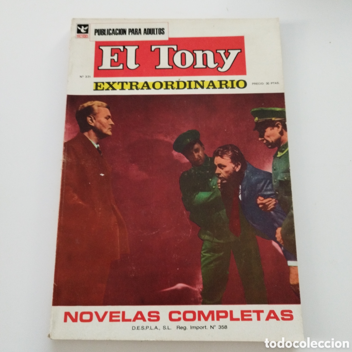 Tebeos: EL TONY / # 331 / EXTRAORDINARIO / EDITORIAL COLUMBA / NOVELAS COMPLETAS