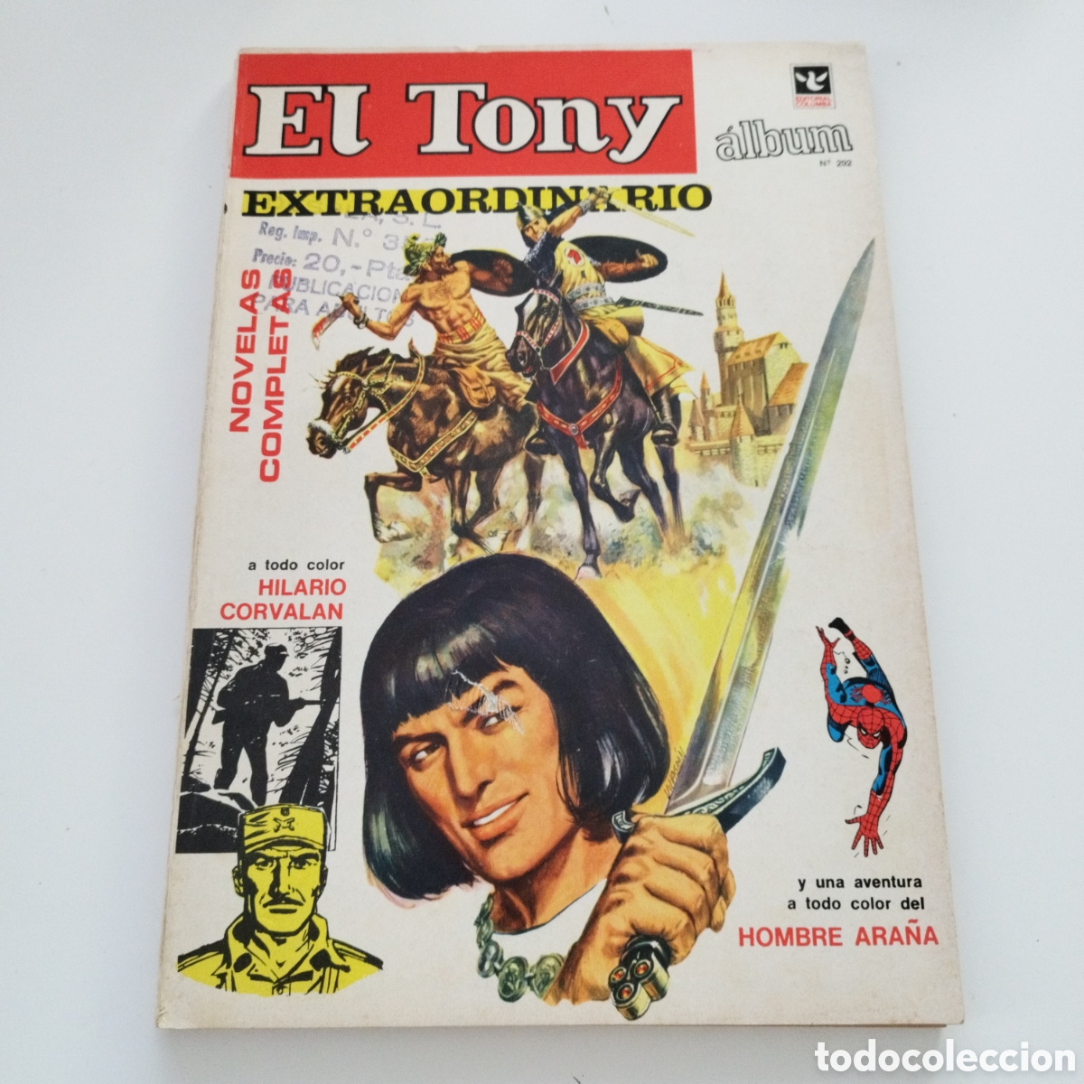 Tebeos: EL TONY / # 292 / EXTRAORDINARIO / EDITORIAL COLUMBA / NOVELAS COMPLETAS