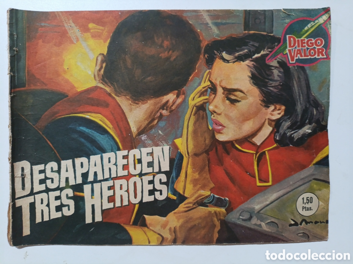 Tebeos: Diego Valor Num 2 Desaparecen 3 Heroes. Original 1957 - Foto 1