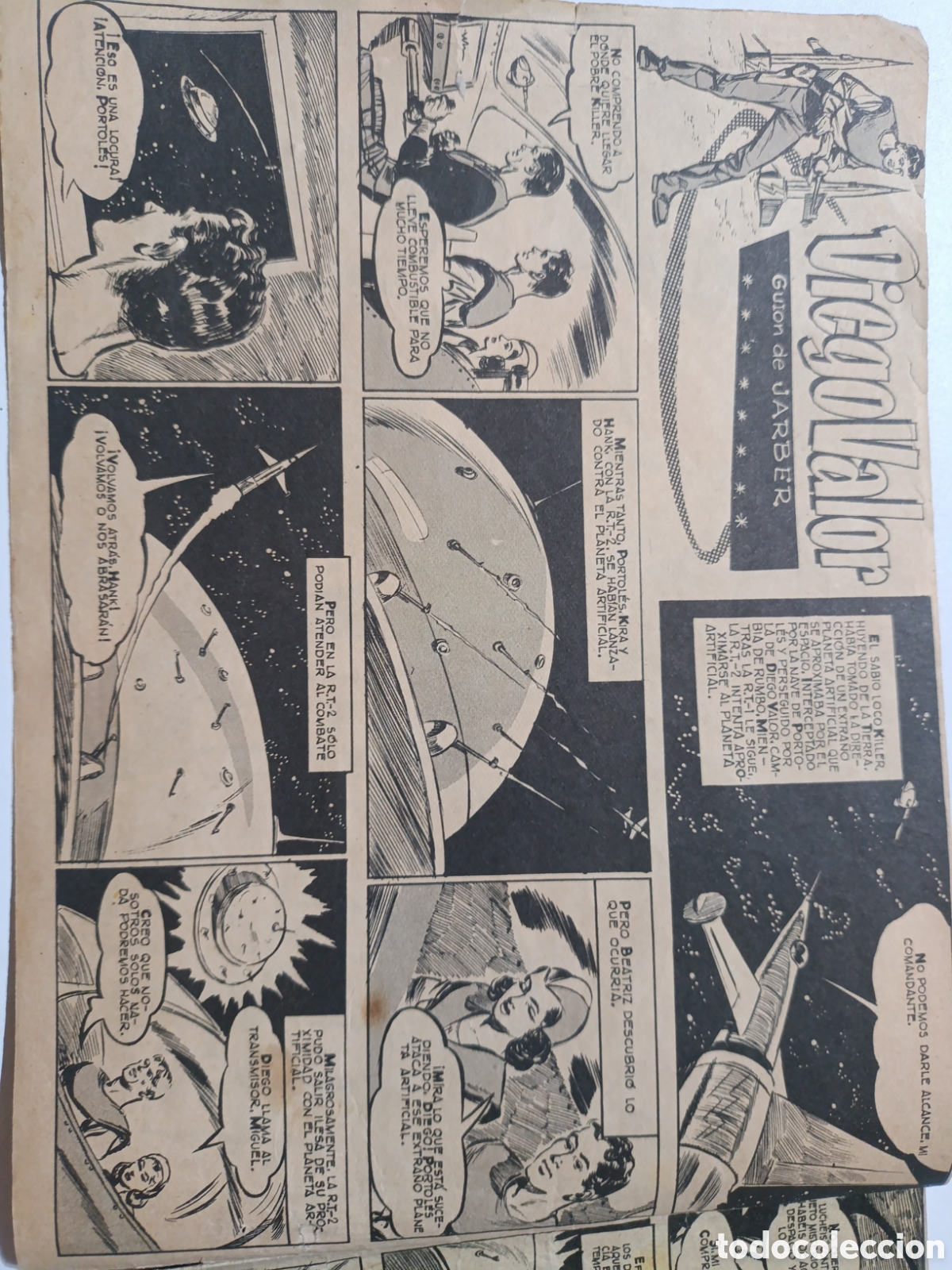 Tebeos: Diego Valor Num 2 Desaparecen 3 Heroes. Original 1957 - Foto 3