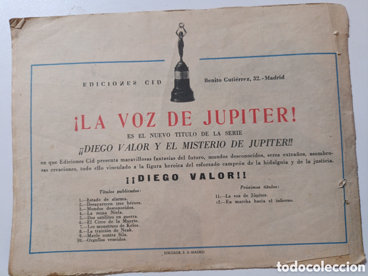 Tebeos: Diego Valor Num 10 A&ntilde;o 1957 - Foto 2