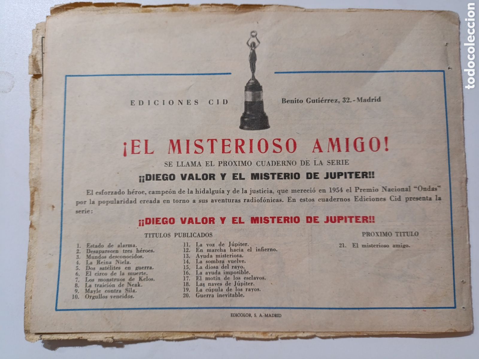 Tebeos: Diego Valor Num 20 a&ntilde;o 1957 - Foto 2