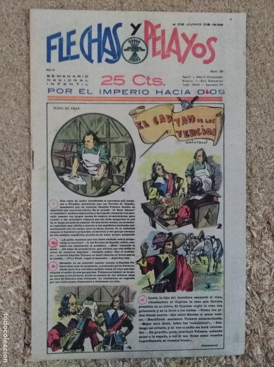 Tebeos: Flechas y Pelayos 26.Fet y las Jons - Foto 1