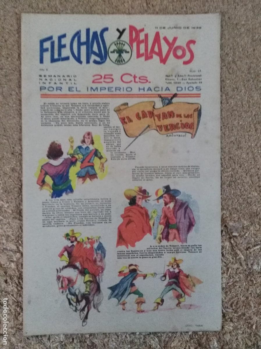 Tebeos: Flechas y Pelayos 27.Fet y las Jons - Foto 1
