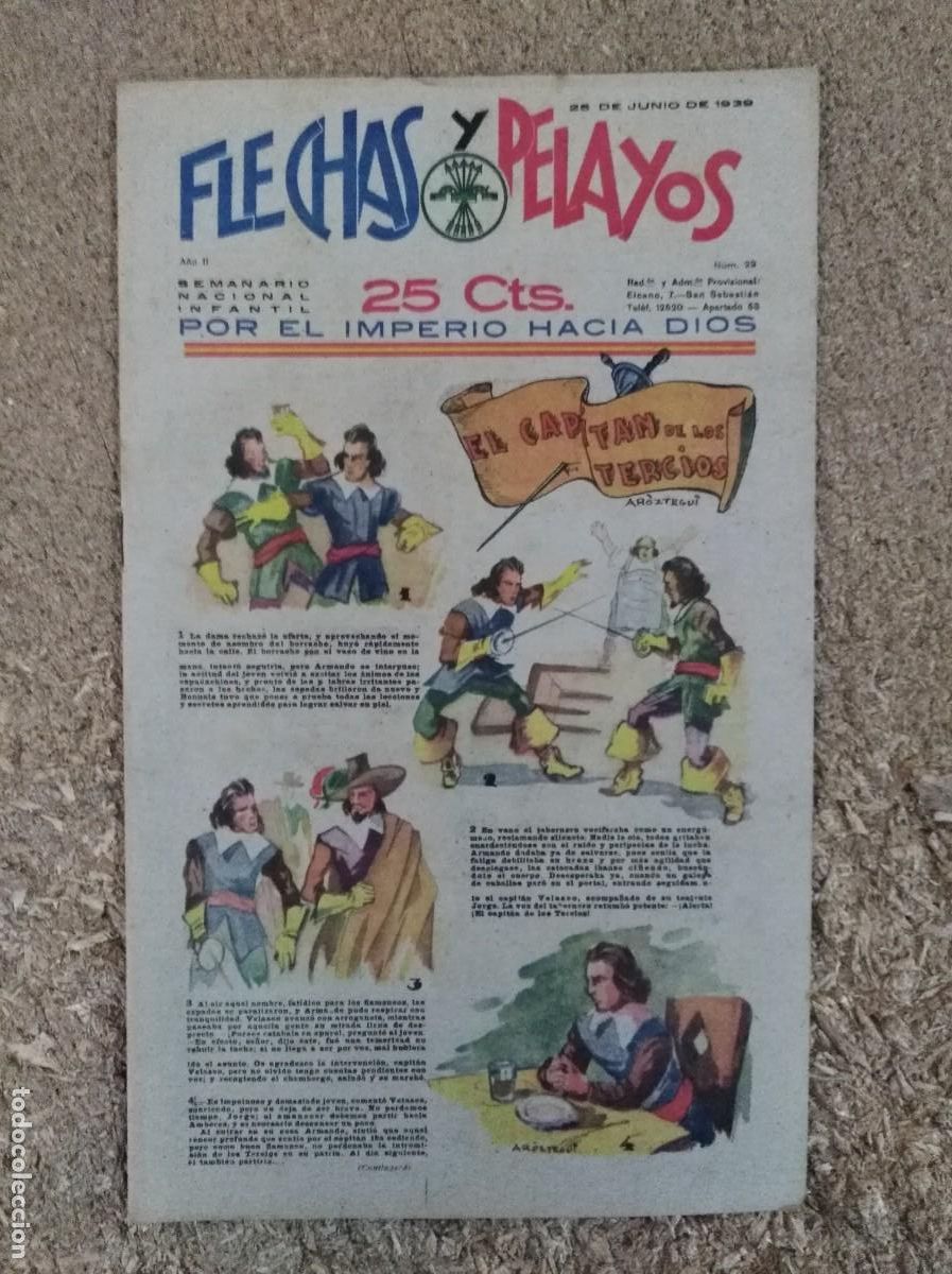 Tebeos: Flechas y Pelayos 29.Fet y las Jons - Foto 1