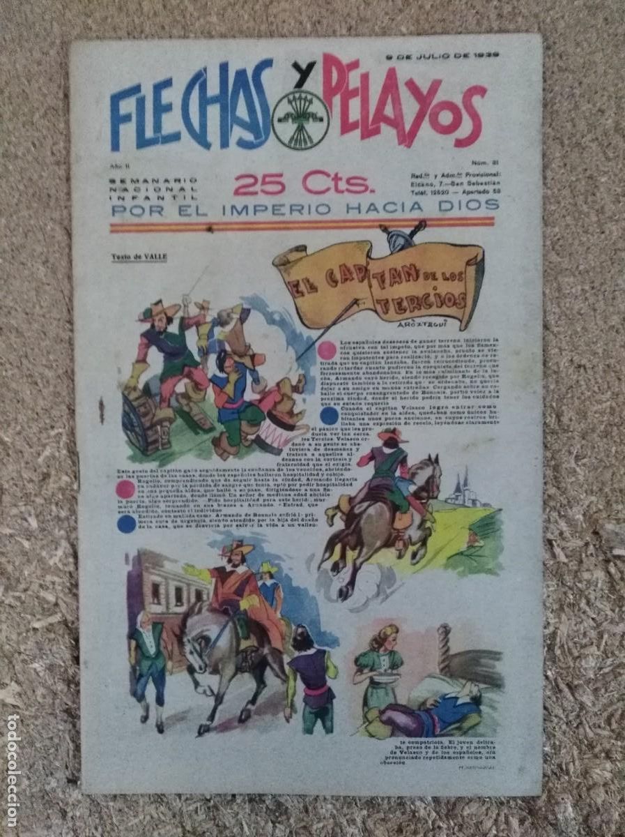 Tebeos: Flechas y Pelayos 31.Fet y las Jons - Foto 1
