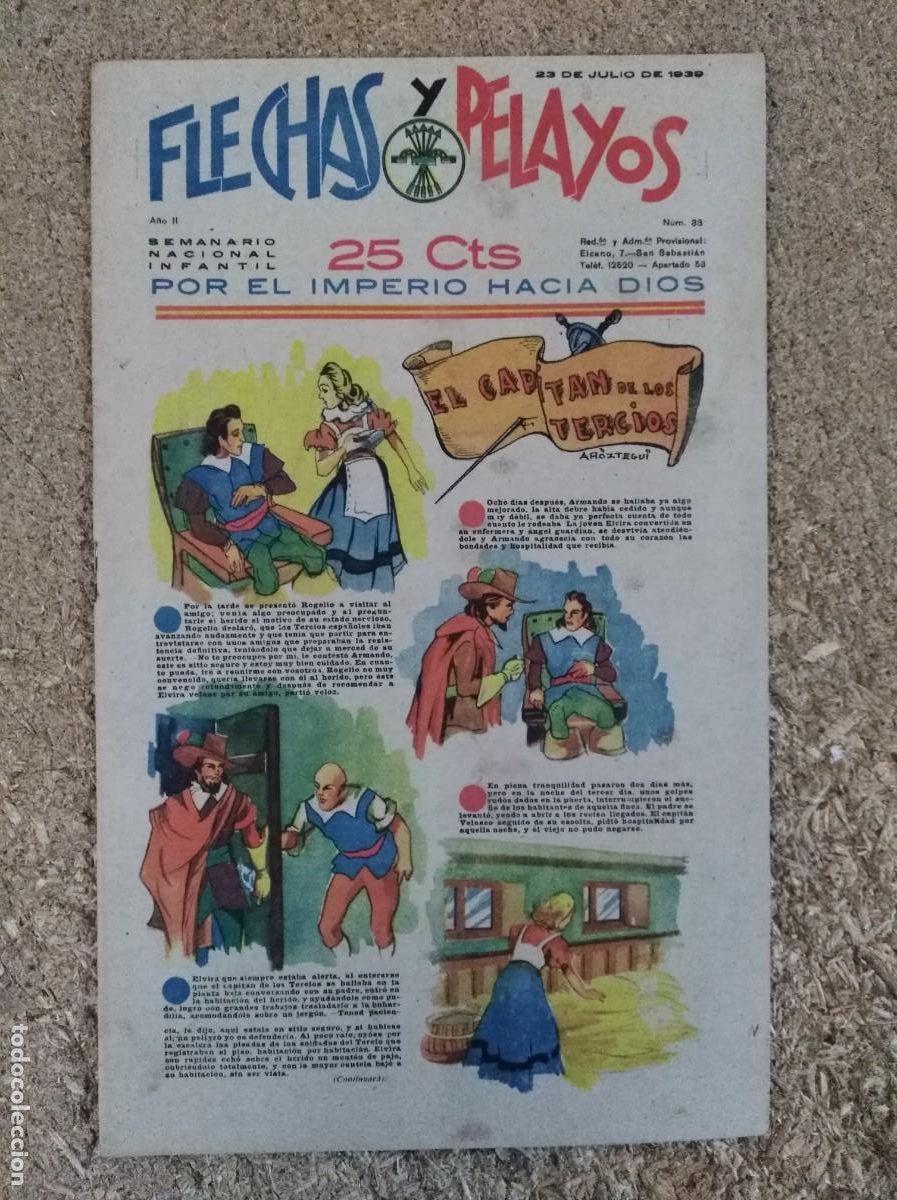 Tebeos: Flechas y Pelayos 33.Fet y las Jons - Foto 1