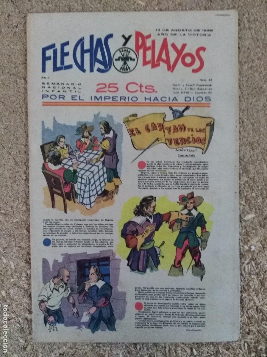 Tebeos: Flechas y Pelayos 36.Fet y las Jons - Foto 1
