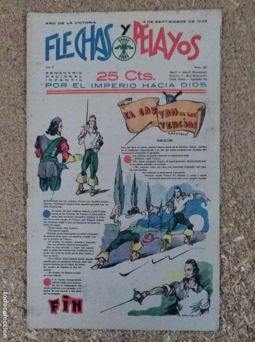 Tebeos: Flechas y Pelayos 39.Fet y las Jons - Foto 1