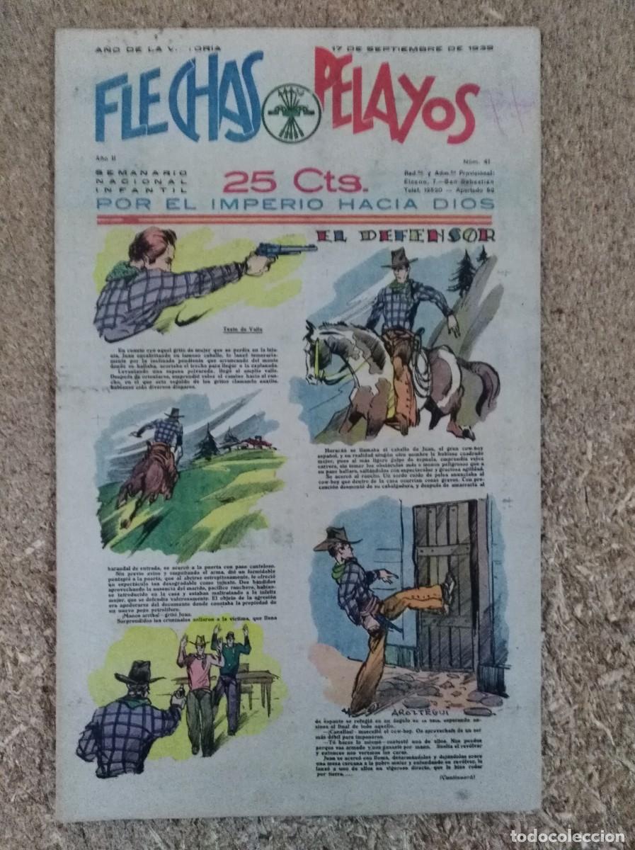Tebeos: Flechas y Pelayos 41.Fet y las Jons - Foto 1
