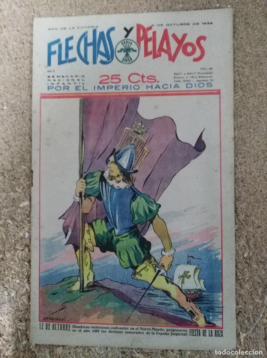 Tebeos: Flechas y Pelayos 44.Fet y las Jons - Foto 1
