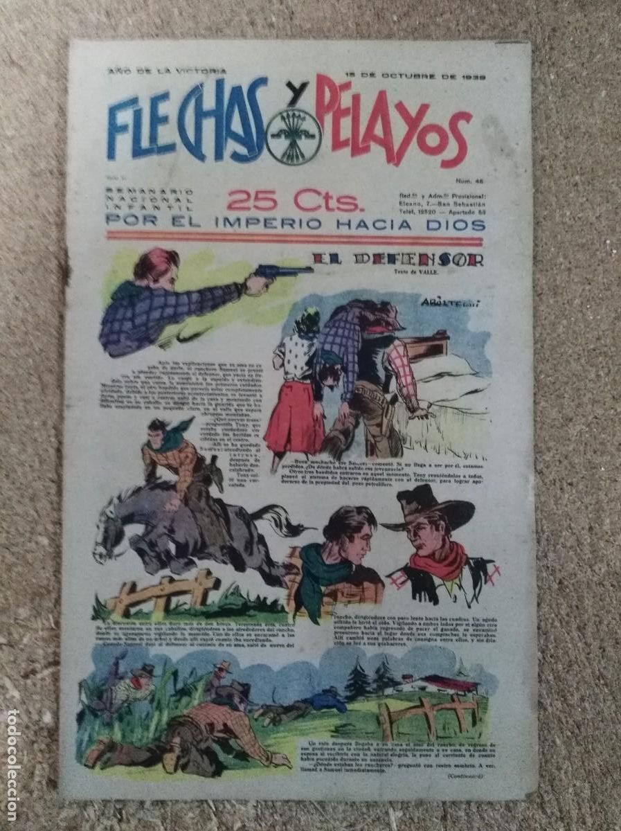 Tebeos: Flechas y Pelayos 45.Fet y las Jons - Foto 1