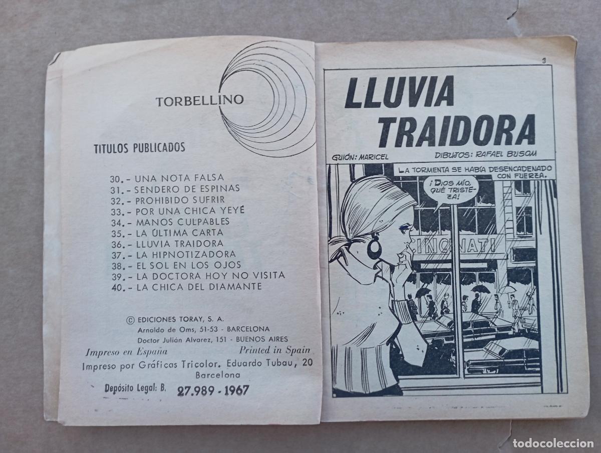 Tebeos: TORBELLINO N&ordm; 36 - EDICIONES TORAY 1967 - 17 X 12 CMS. 68 PGS. - Foto 3