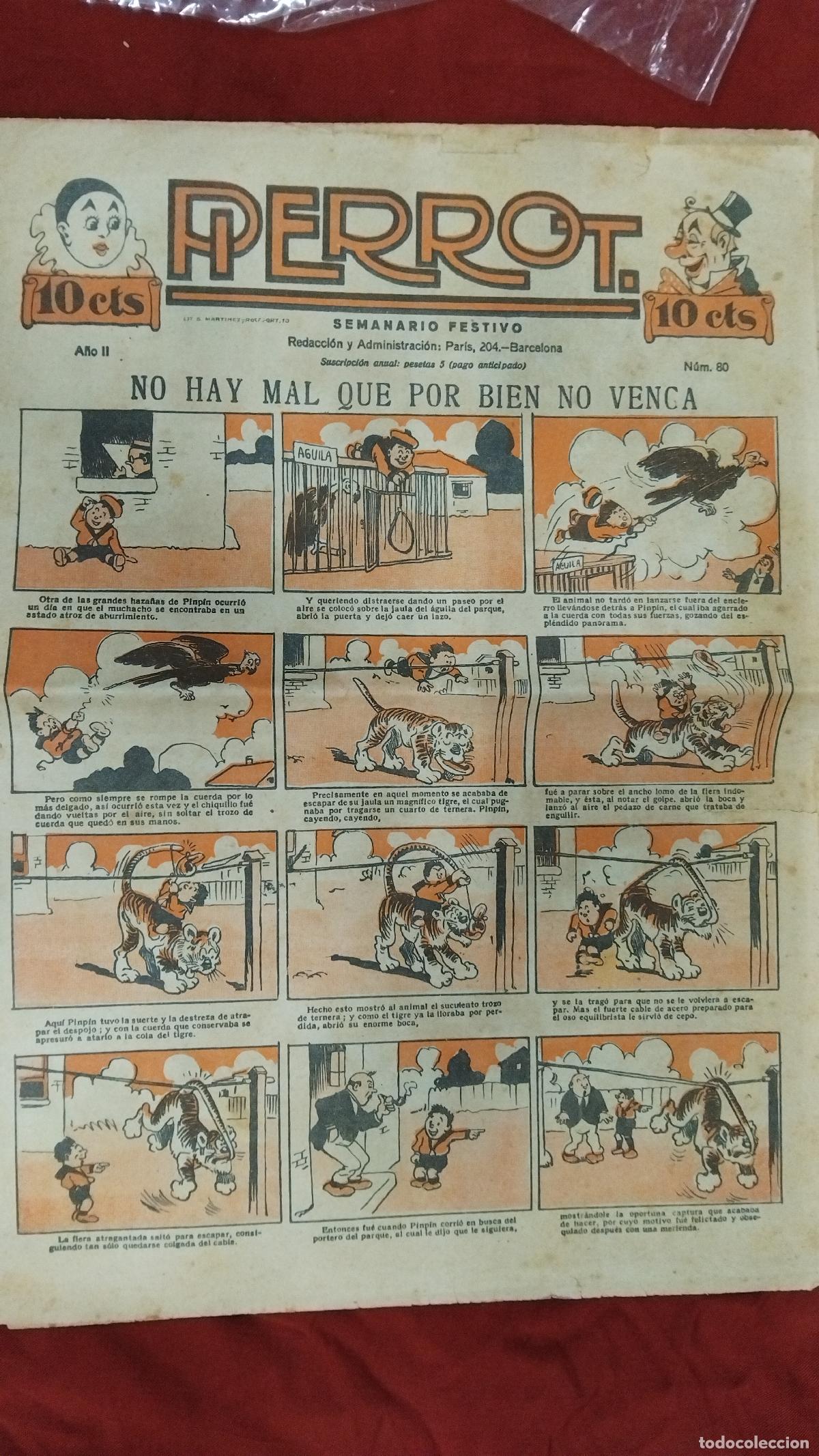 BDs: PIERROT N&ordm; 80 . 10 CTS.- SEMANARIO FESTIVO.