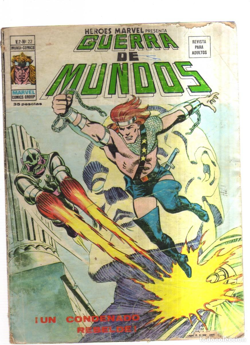 Tebeos: GUERRA DE MUNDOS HEROES MARVEL V,2 N,22 - Foto 1