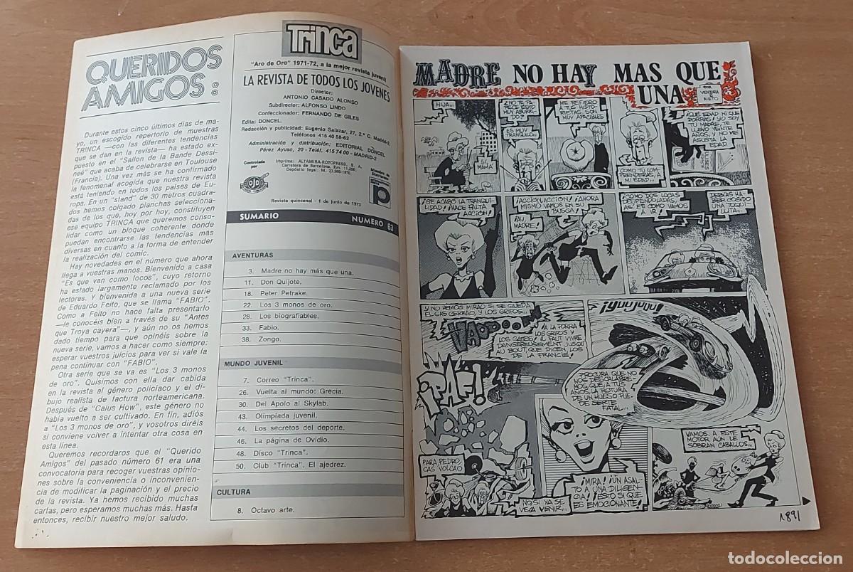 Tebeos: TRINCA COMIC N&deg; 63 COLECCION ED. DONCEL A&Ntilde;O 1973 - Foto 2
