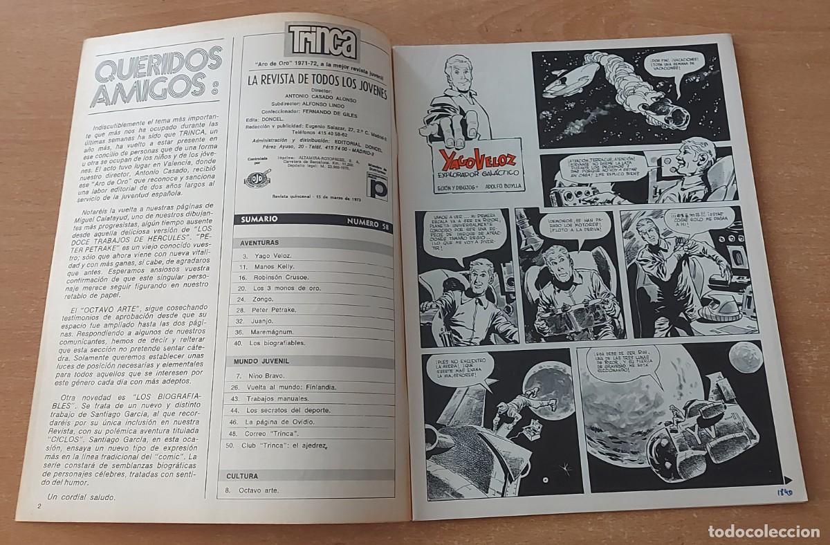 Tebeos: TRINCA COMIC N&deg; 58 COLECCION ED. DONCEL A&Ntilde;O 1973 - Foto 2