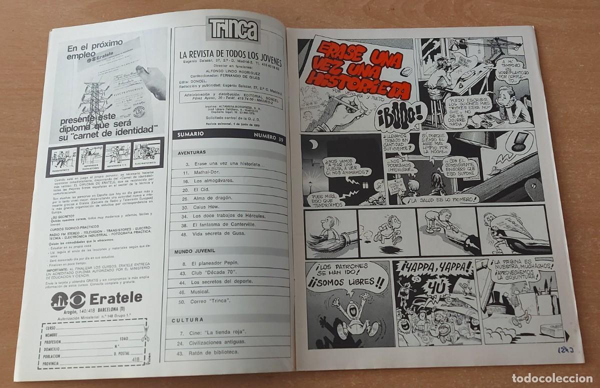 Tebeos: TRINCA COMIC N&deg; 39 COLECCION ED. DONCEL A&Ntilde;O 1972 - Foto 2