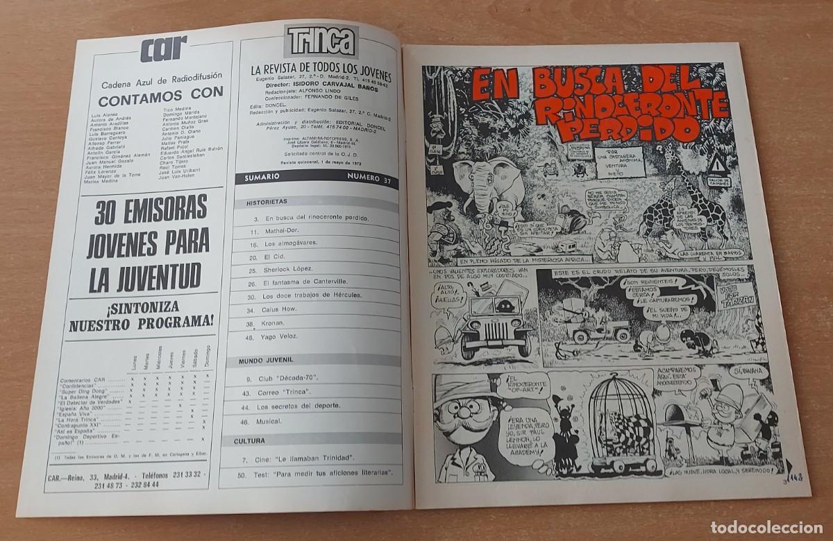 Tebeos: TRINCA COMIC N&deg; 37 COLECCION ED. DONCEL A&Ntilde;O 1972 - Foto 2