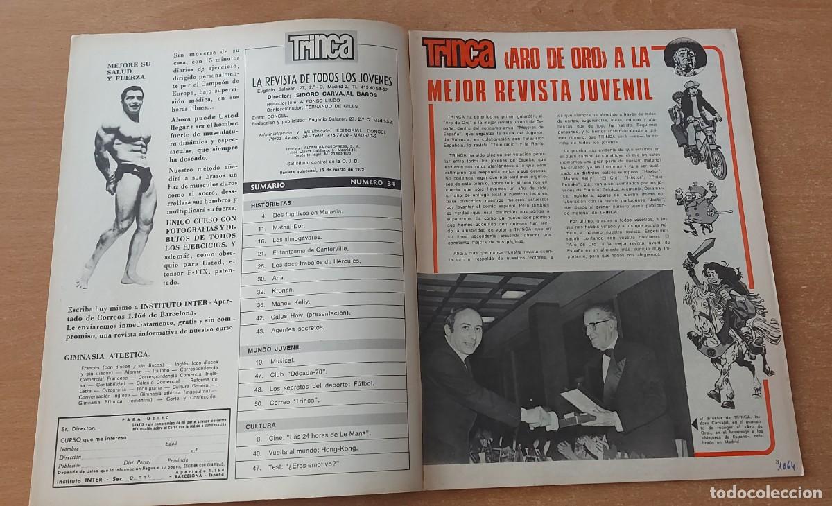 Tebeos: TRINCA COMIC N&deg; 34 COLECCION ED. DONCEL A&Ntilde;O 1972 - Foto 2
