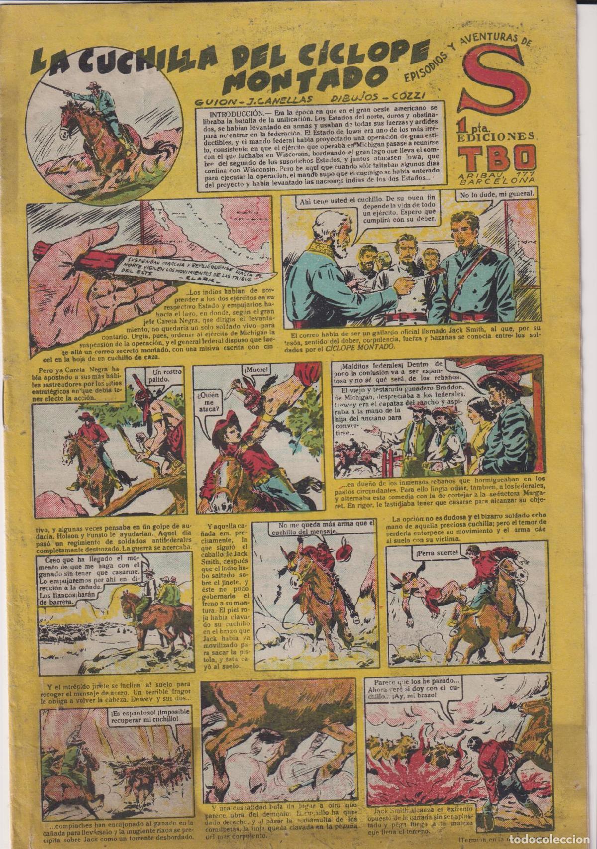 Tebeos: TBO S. La cuchilla del ciclope montado