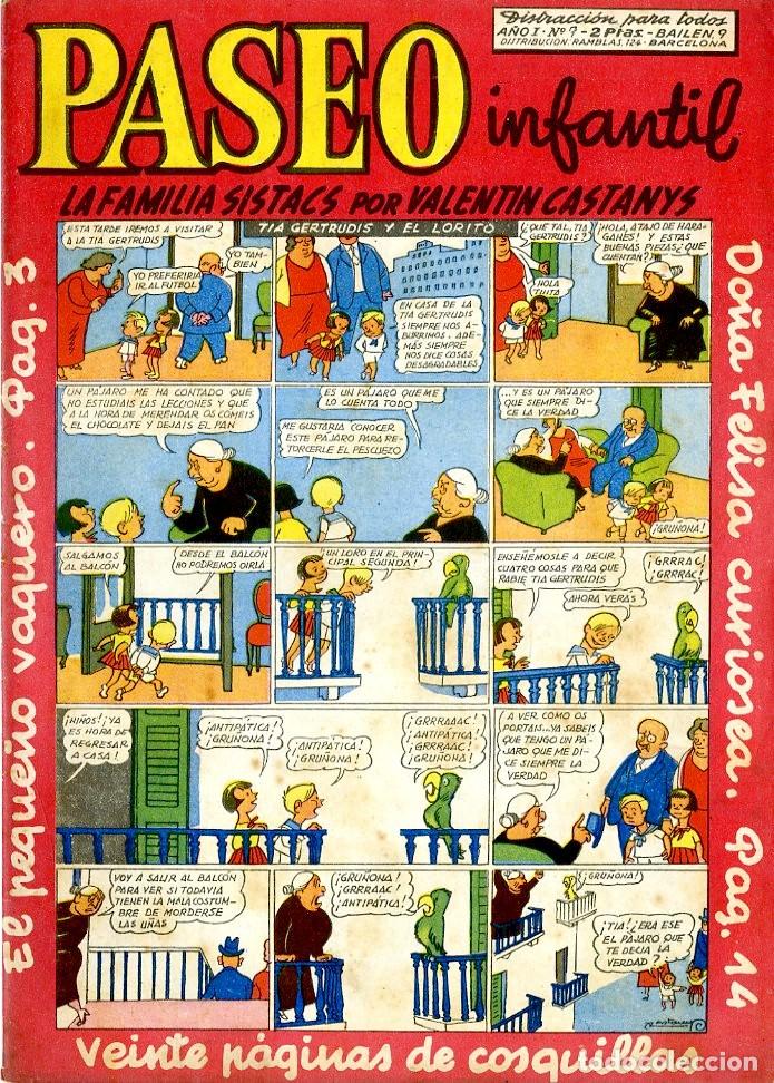 Tebeos: Paseo Infantil / Ediciones Generales / 1956 / A&ntilde;o I / N.7 (A2) - Foto 1