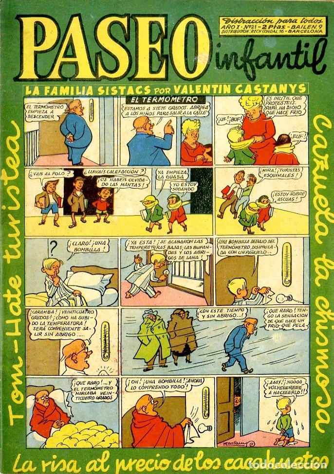 BDs: Paseo Infantil / Ediciones Generales / 1956 / A&ntilde;o I / N.21 (A2)