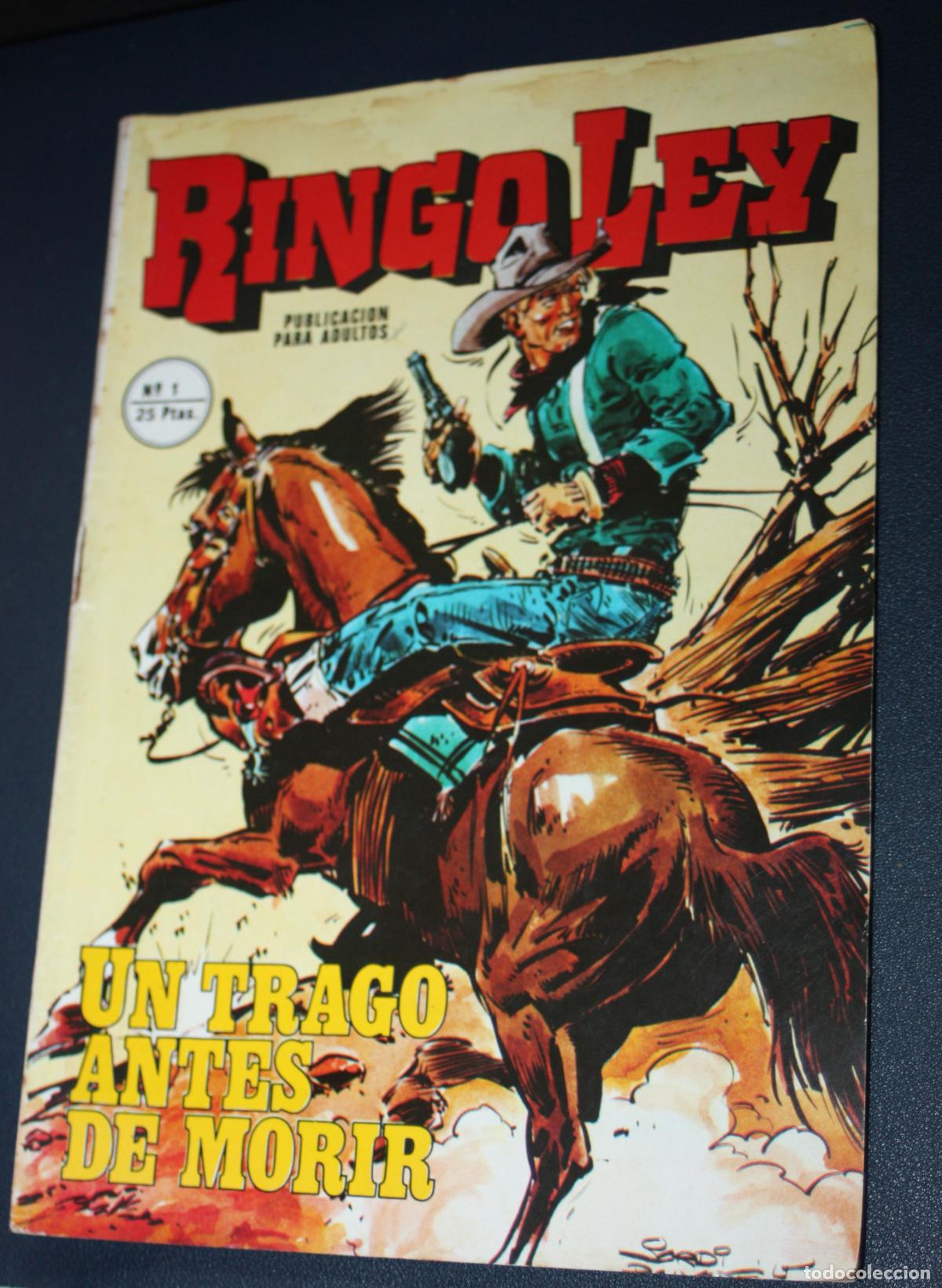 Tebeos: RINGO LEY (1978, ALONSO) n&ordm; 01 : UN TRAGO ANTES DE MORIR - Foto 1