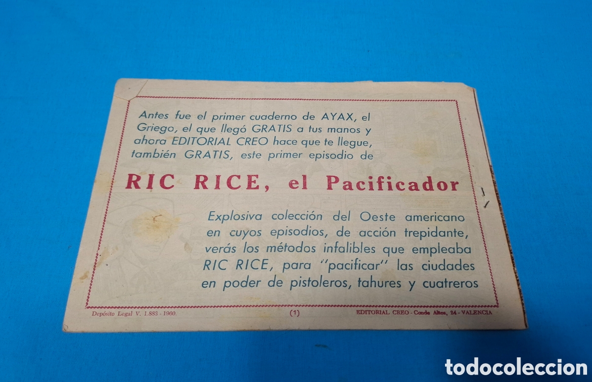 Tebeos: RIC RICE, N&Uacute;MERO 1 - EL PACIFICADOR, 1960 - Foto 4