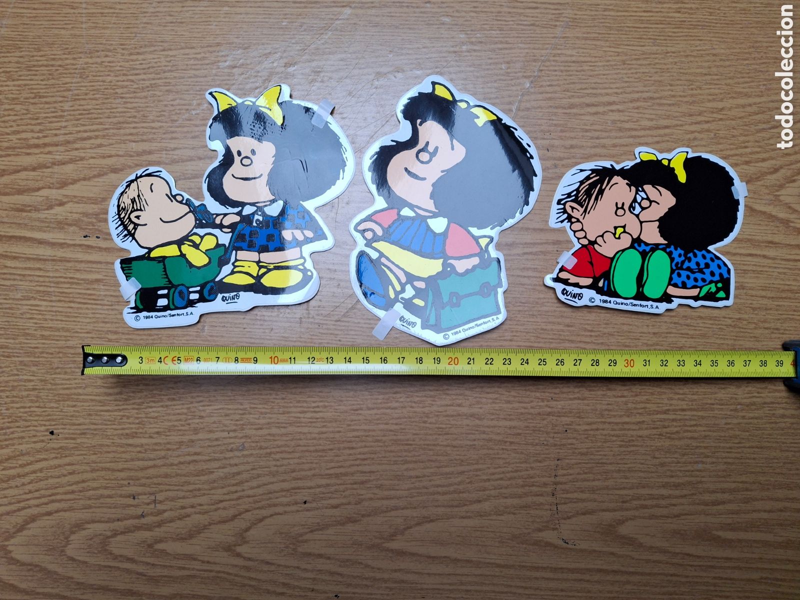 Tebeos: 3 adhedivos Mafalda a&ntilde;o 1984 - Foto 2