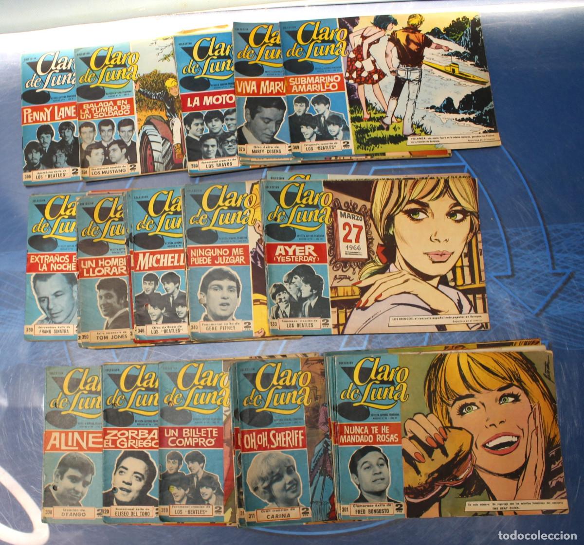 Tebeos: Colecci&oacute;n Claro de Luna. Revista Juvenil Femenina. 60's. N&ordm; 300 al 399.