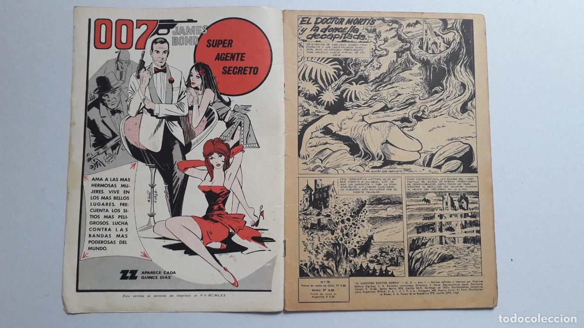 Tebeos: El Siniestro Dr. Mortis n&ordf; 70 - original editorial Zig-Zag - Chile - Foto 2