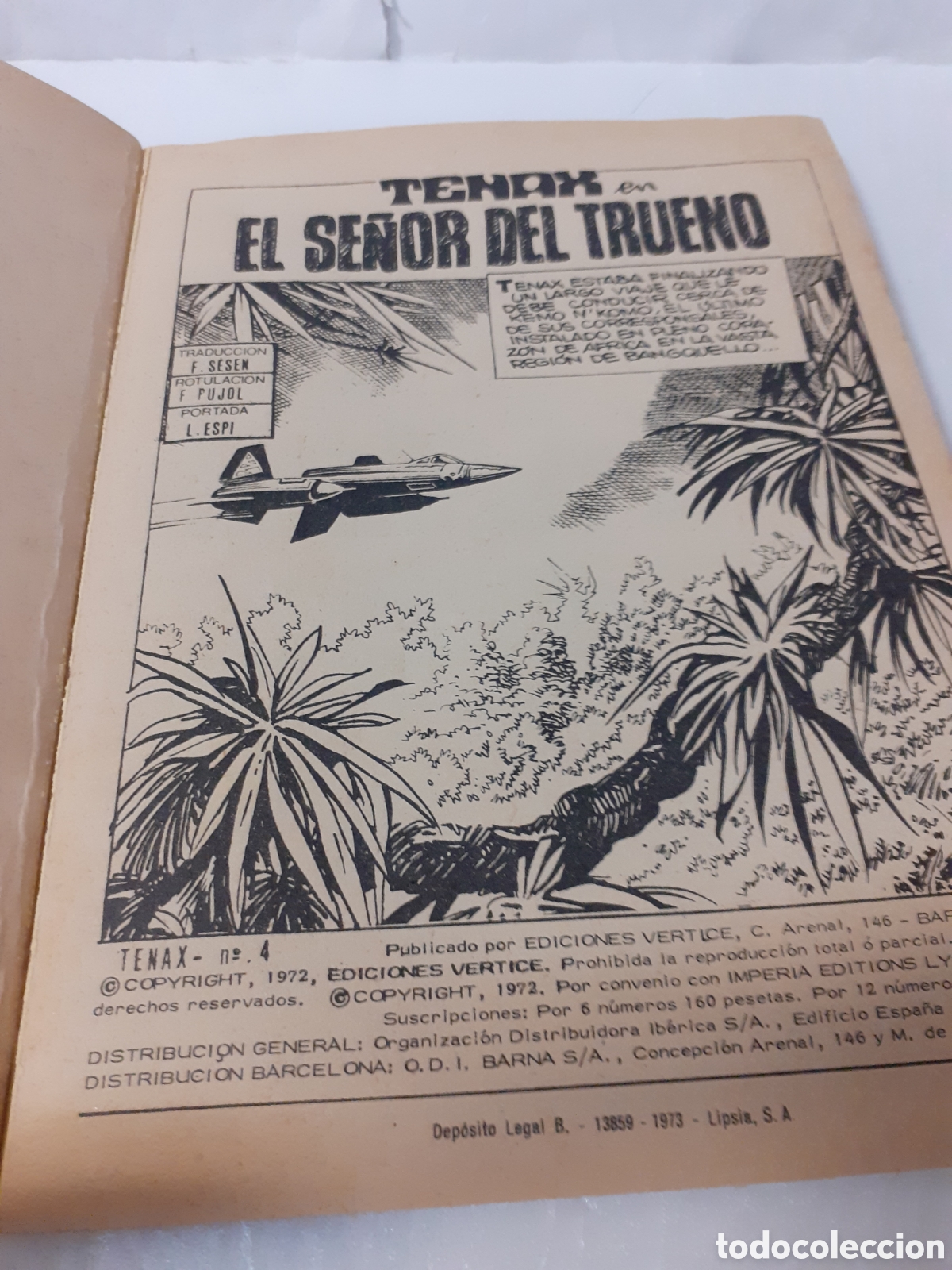 Tebeos: EDICIONES VERTICE TENAX EL INVENCIBLE N 4 EL SE&Ntilde;OR DEL TRUENO - Foto 3