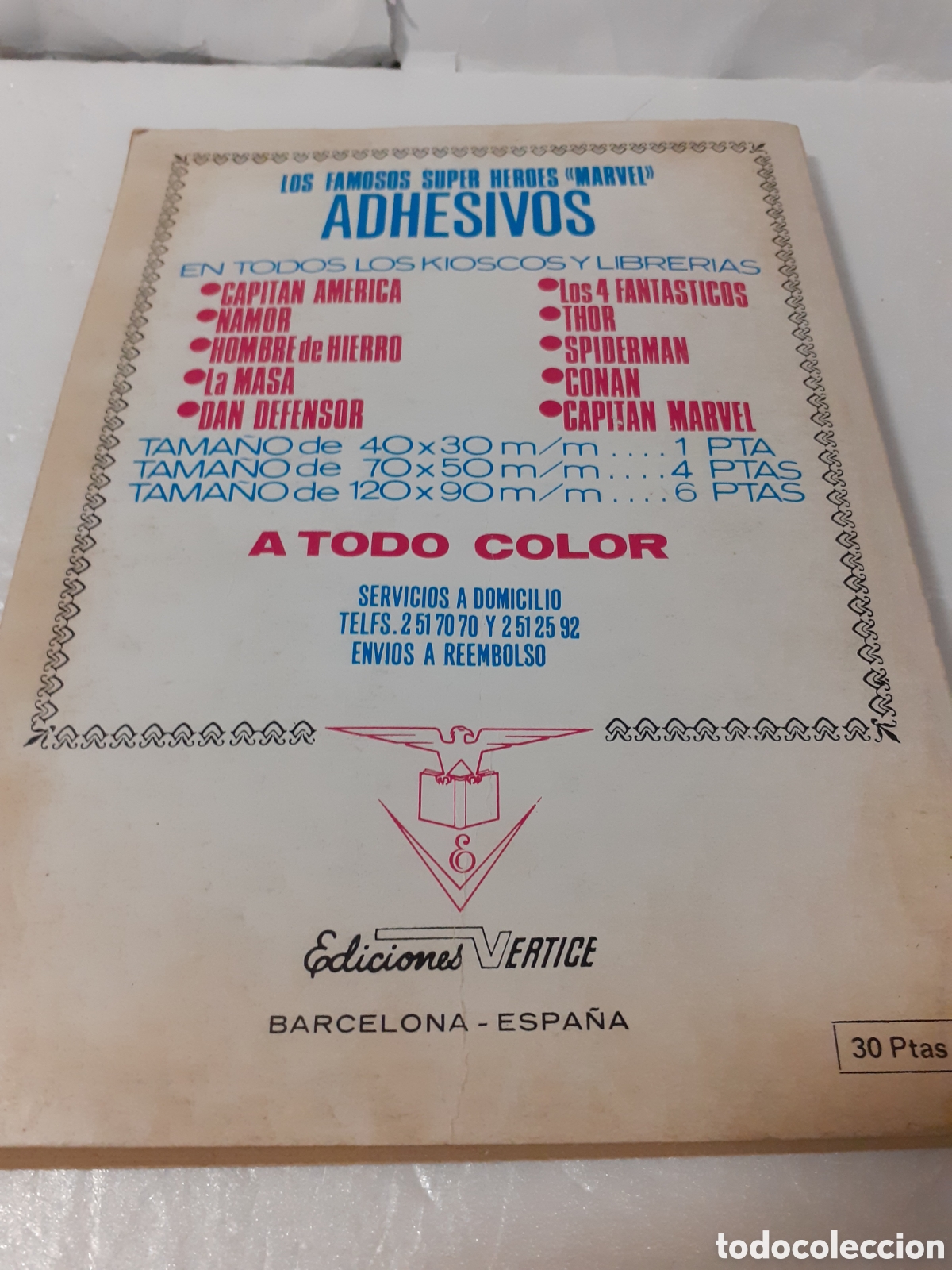 Tebeos: EDICIONES VERTICE TENAX EL INVENCIBLE N 4 EL SE&Ntilde;OR DEL TRUENO - Foto 6